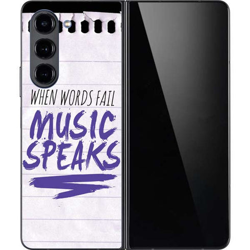 When Words Fail Music Speaks Galaxy Z Fold5 5G Skin
